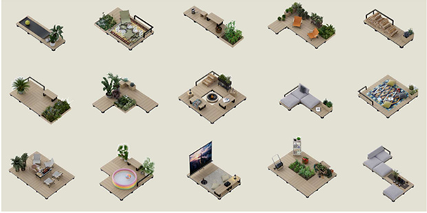 5つのモジュール画像