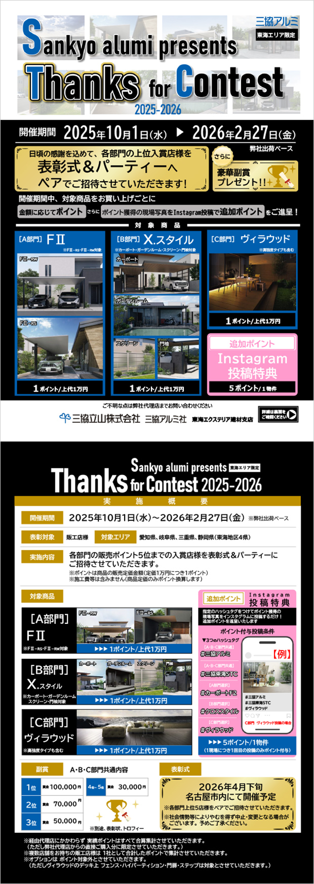 東海地区限定「販売コンテスト開催」